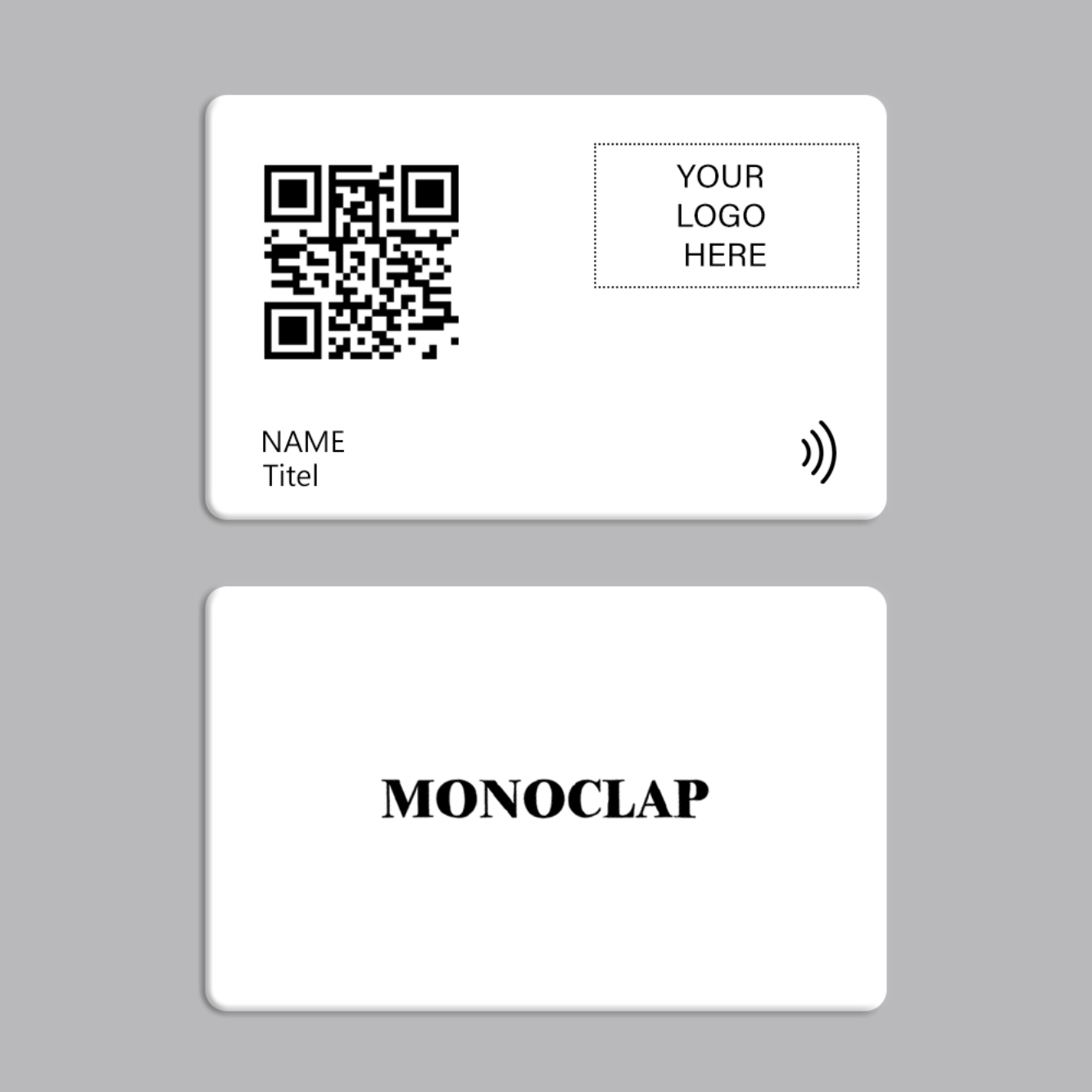 Arctic White Matte PVC | Digital Business Card