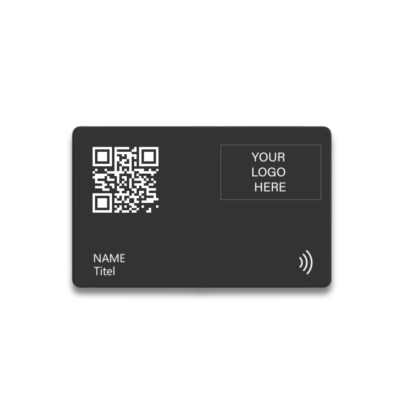 Black Matte PVC | White Print | Digital Business Card