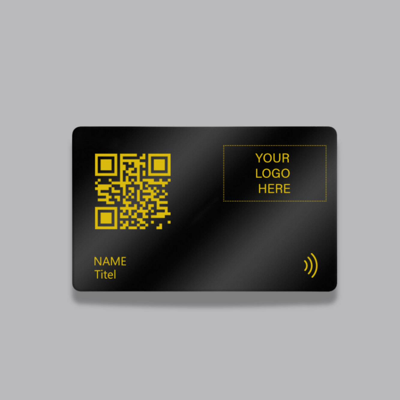 Black PVC | Gold Print | Digital Business Card