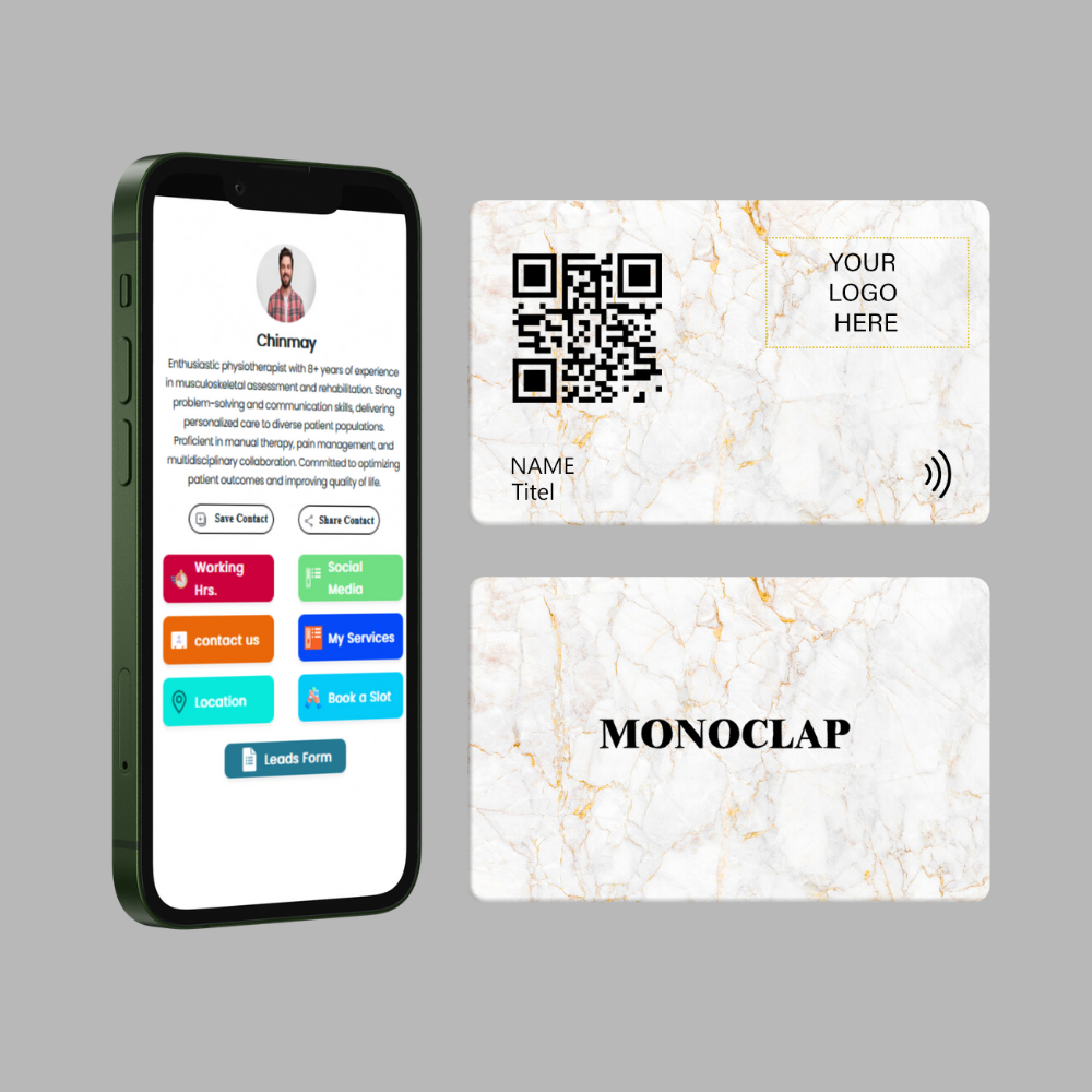 Gold Marble PVC | Digital Business Card