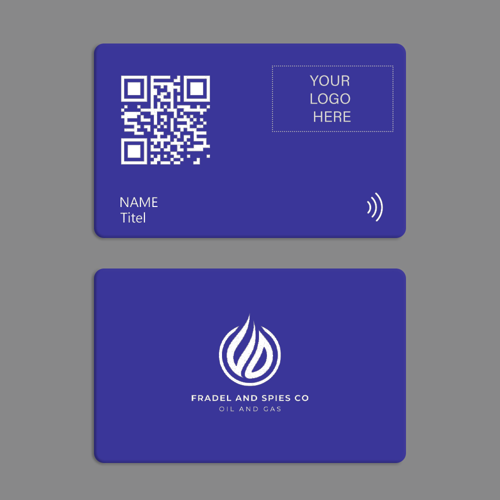 Blue Matte PVC | Digital Business Card