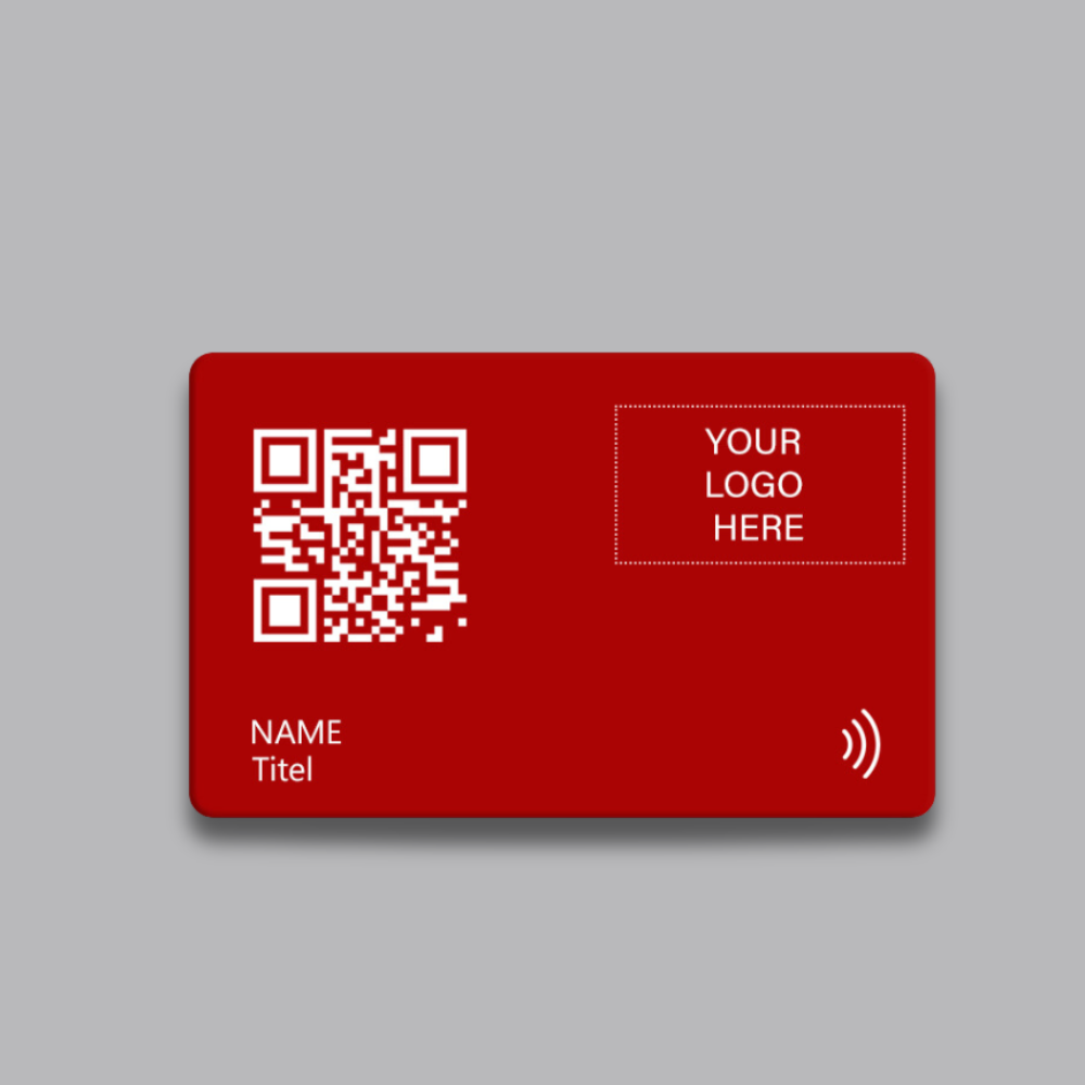 Red Digital Business Card PVC