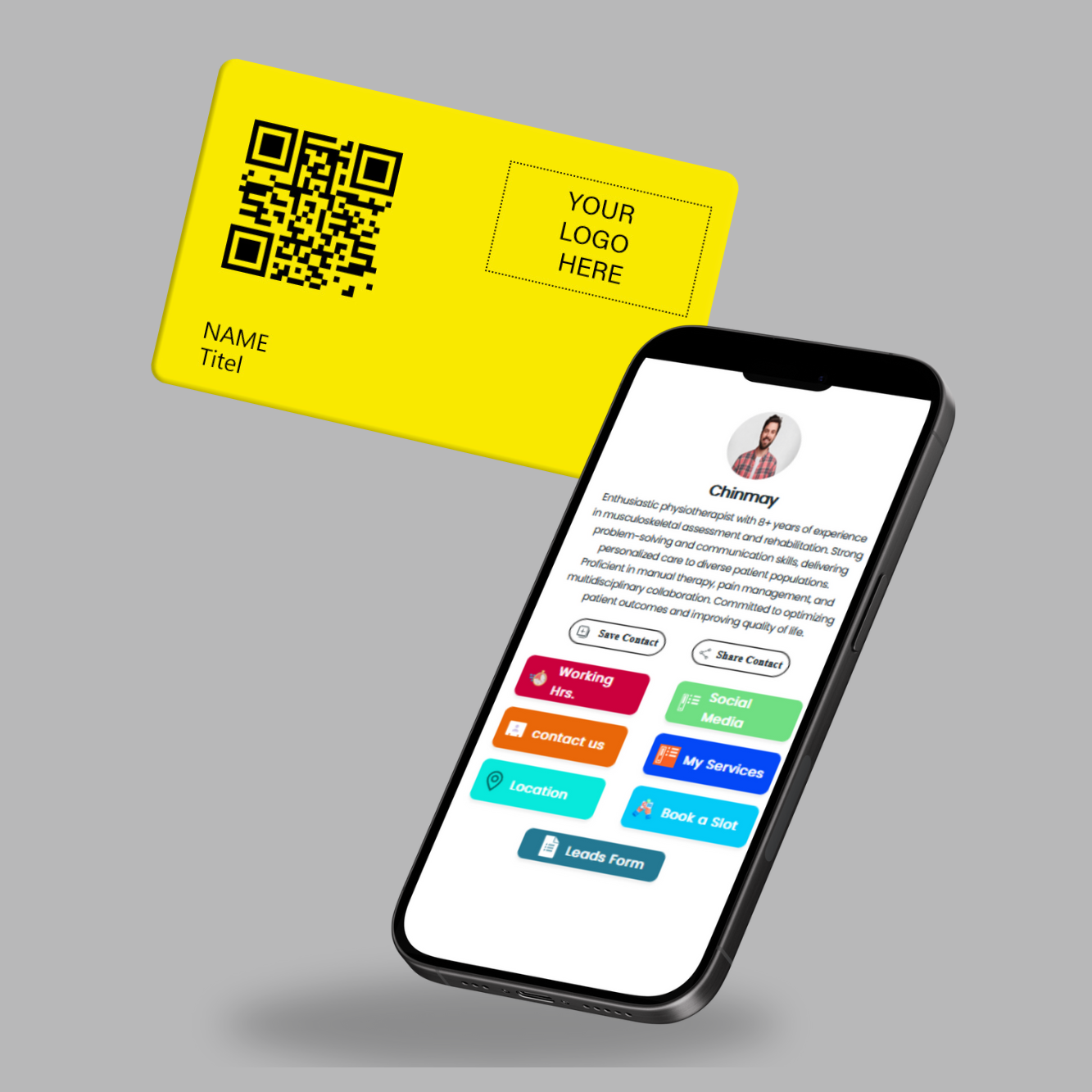 Yellow PVC | Digital Business Card