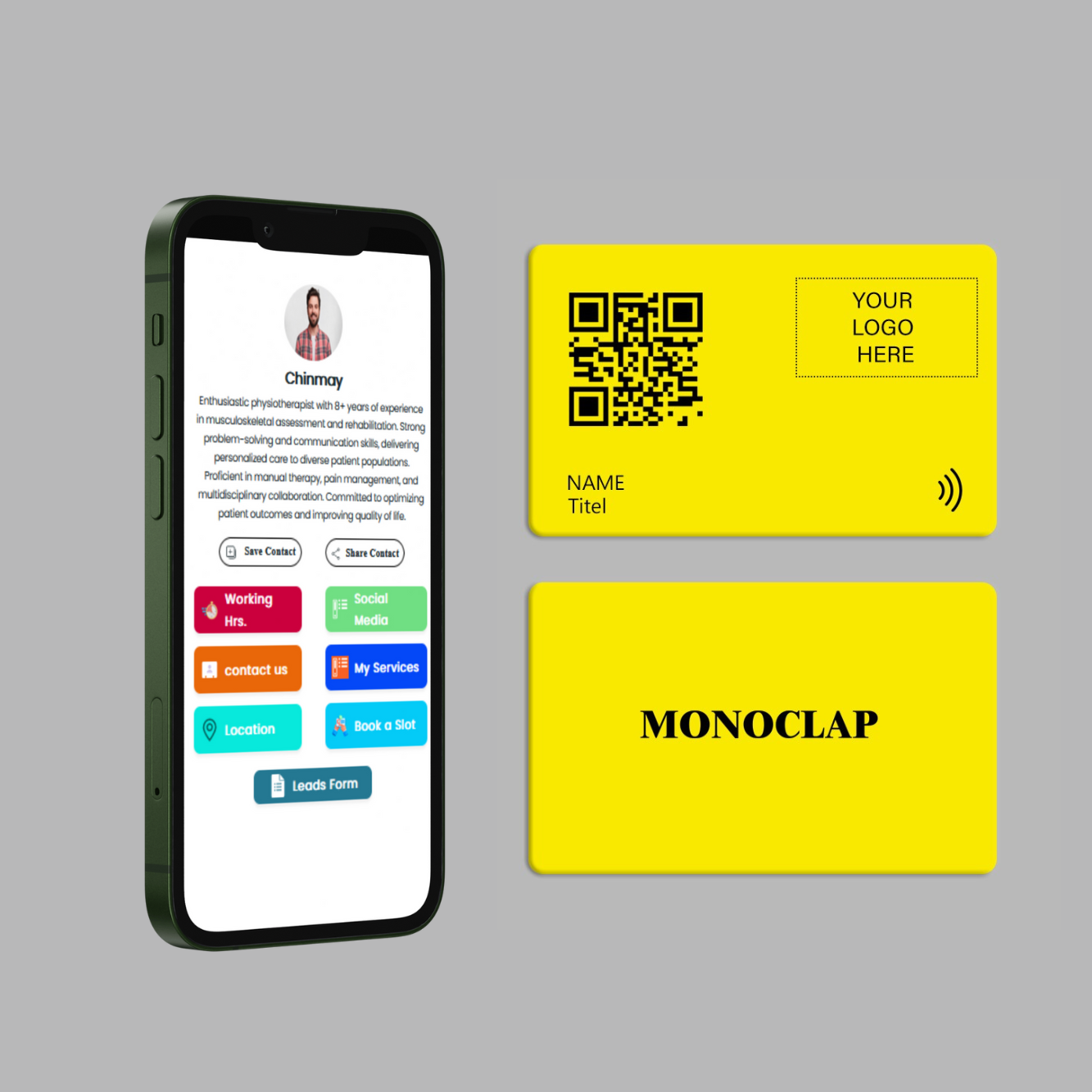 Yellow PVC | Digital Business Card