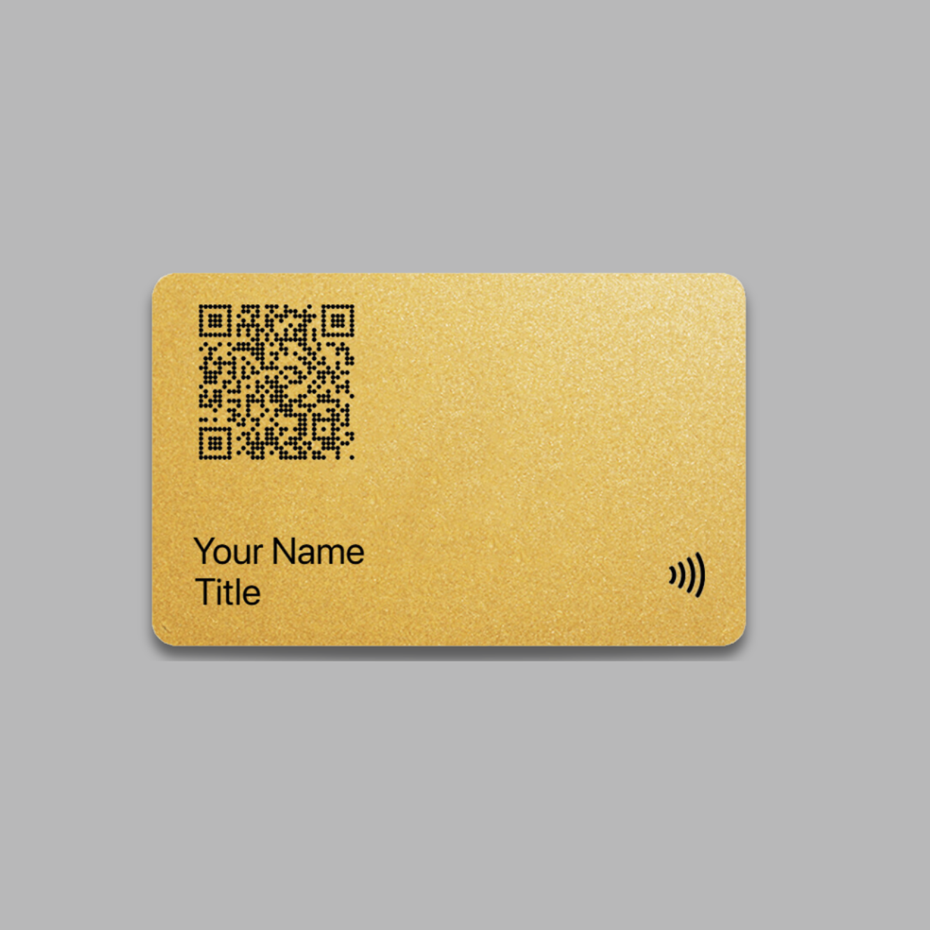 Gold Matte PVC | Black Print | Digital Business Card