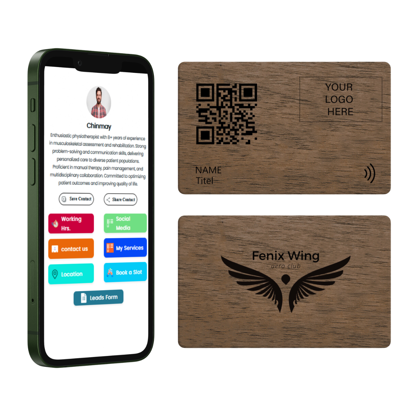 Dark Walnut Digital Business Card