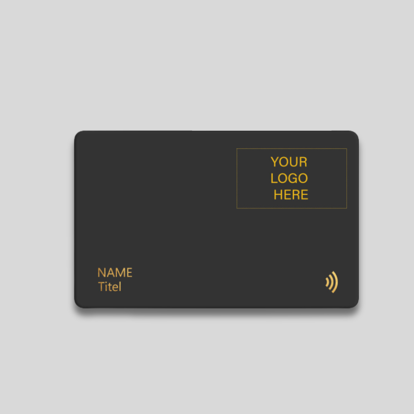 Black Metal Digital Business Card | Gold Etch