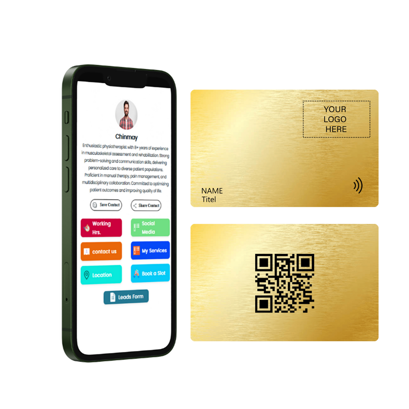 Gold Metal Digital Business Card