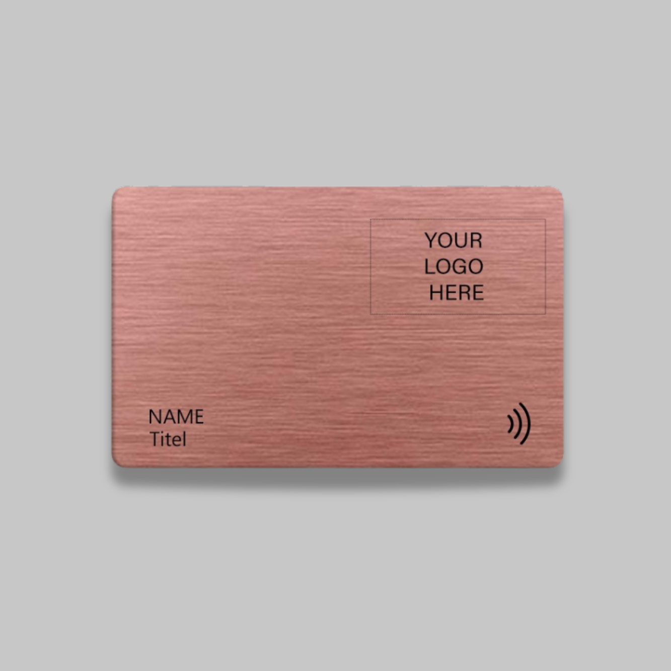 Rose-Gold Metal Digital Business Card