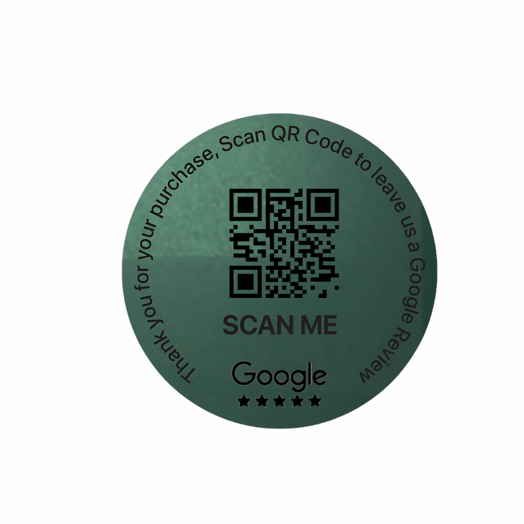 E-commerce Shipping Box Google Review Sticker Transparent Green | QR Code | 100 X 50mm stickers