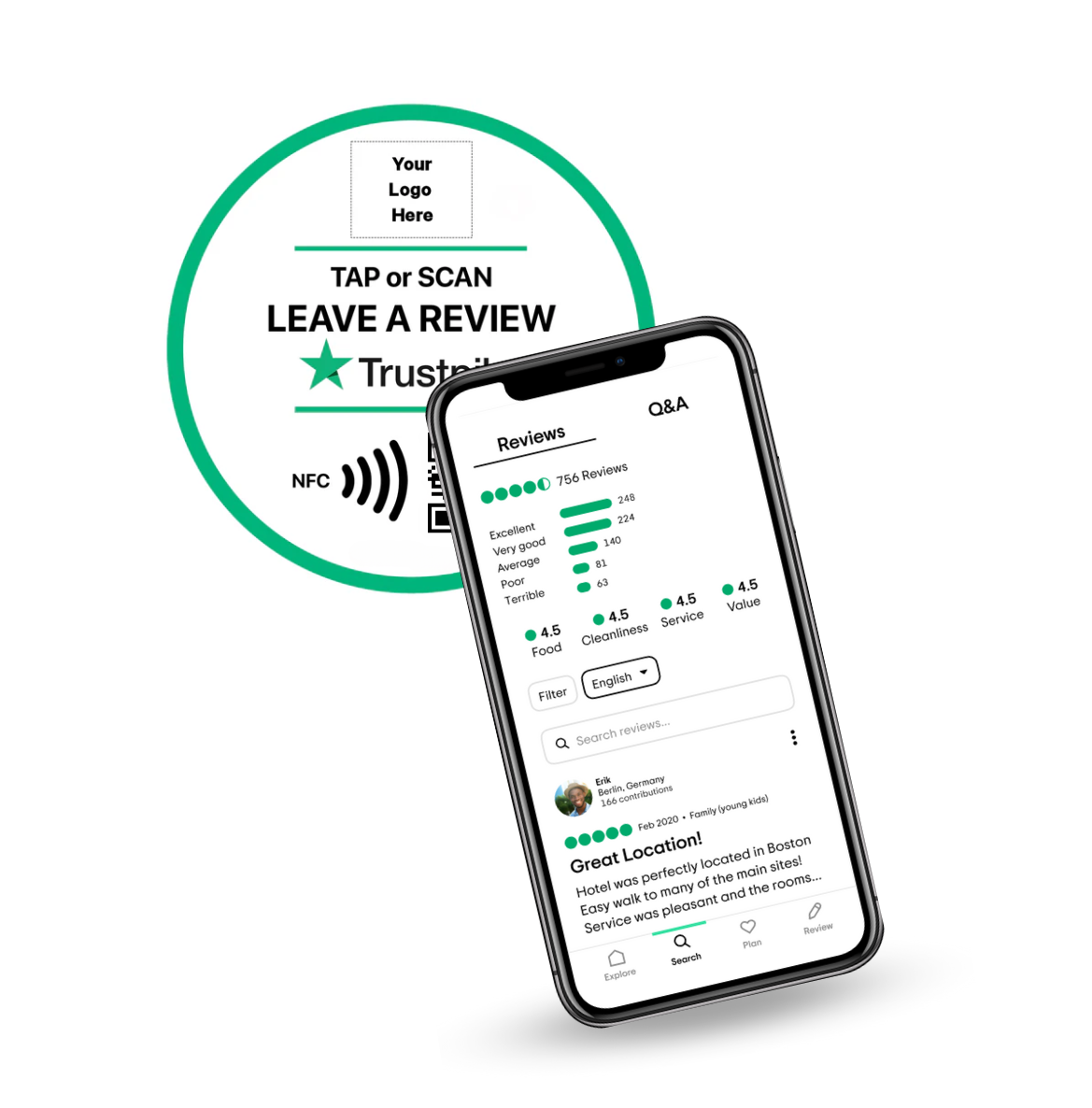 Trustpilot Review NFC TAG | Increase your reviews