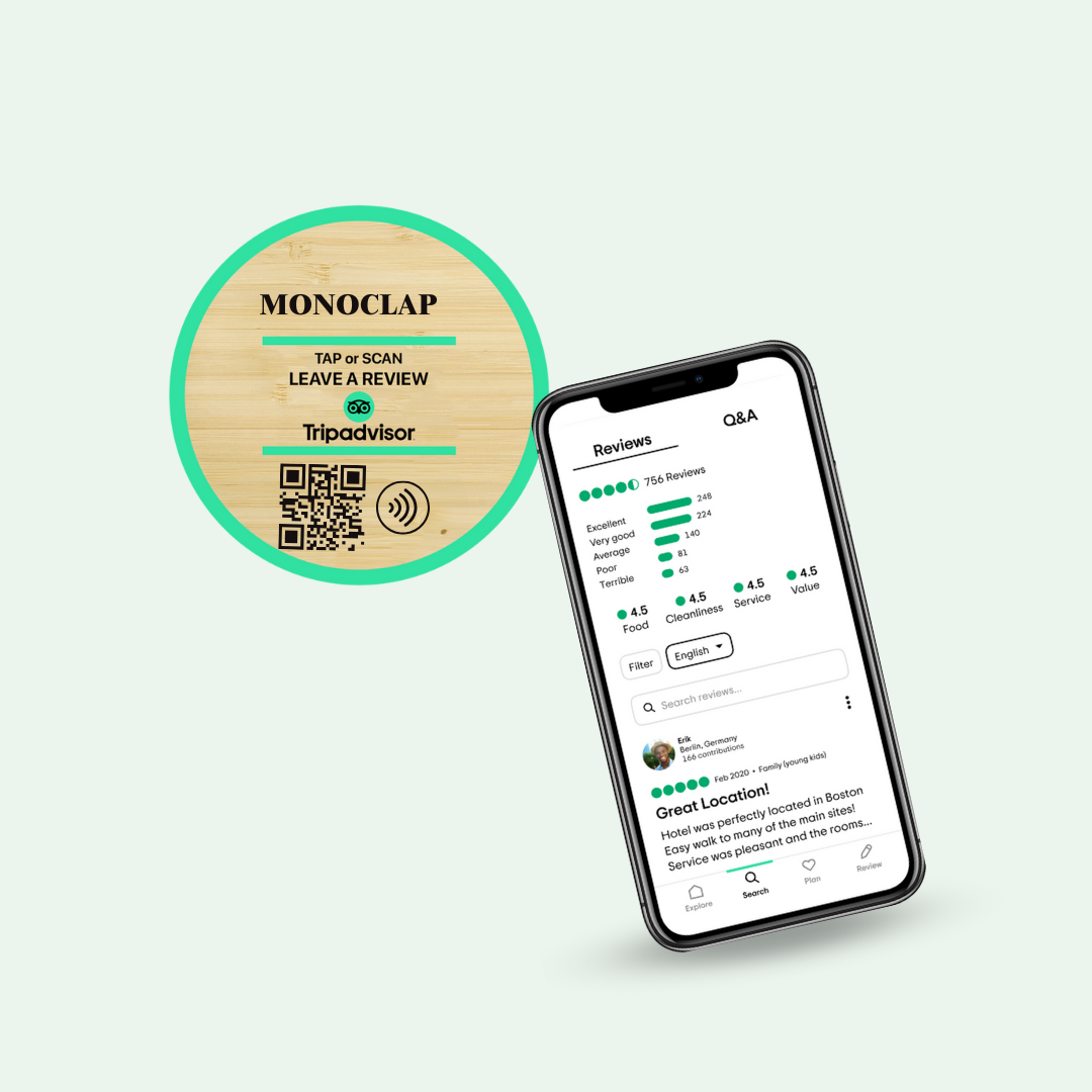 TrustPilot Review Bamboo NFC Tag | Increase your reviews