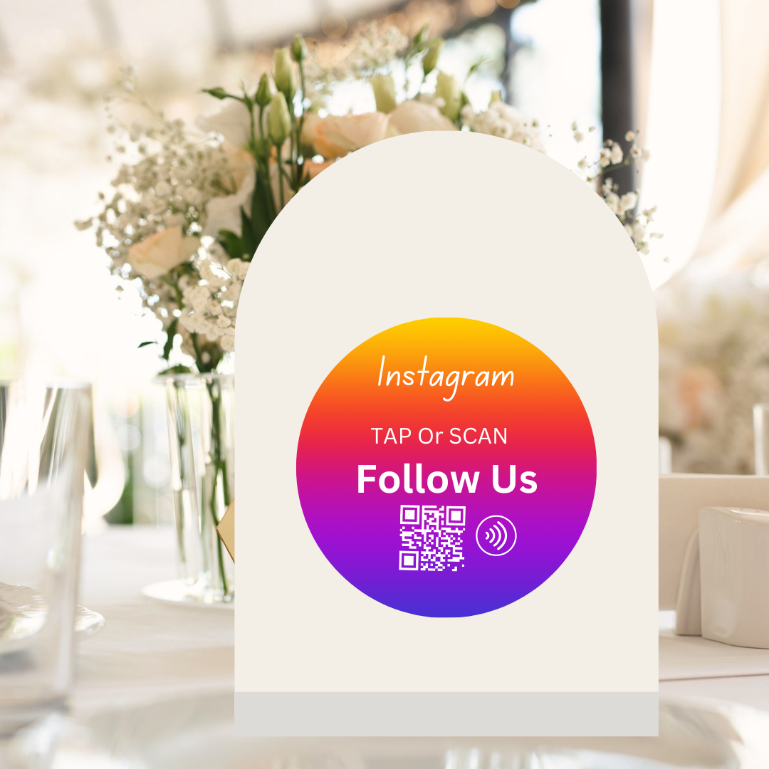 Instagram NFC Tag | Frosted Acrylic A5 Table Talkers