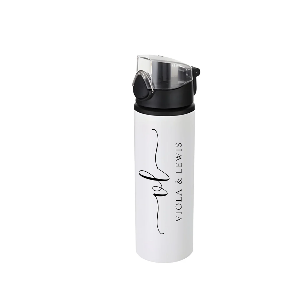 Water Bottle Aluminium 6 Coloured Flip Lid - 750ml