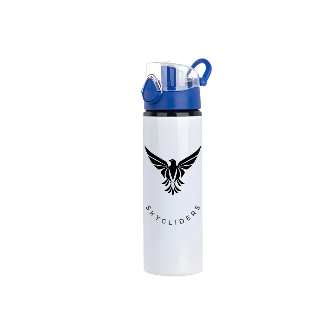 Water Bottle Aluminium 6 Coloured Flip Lid - 750ml