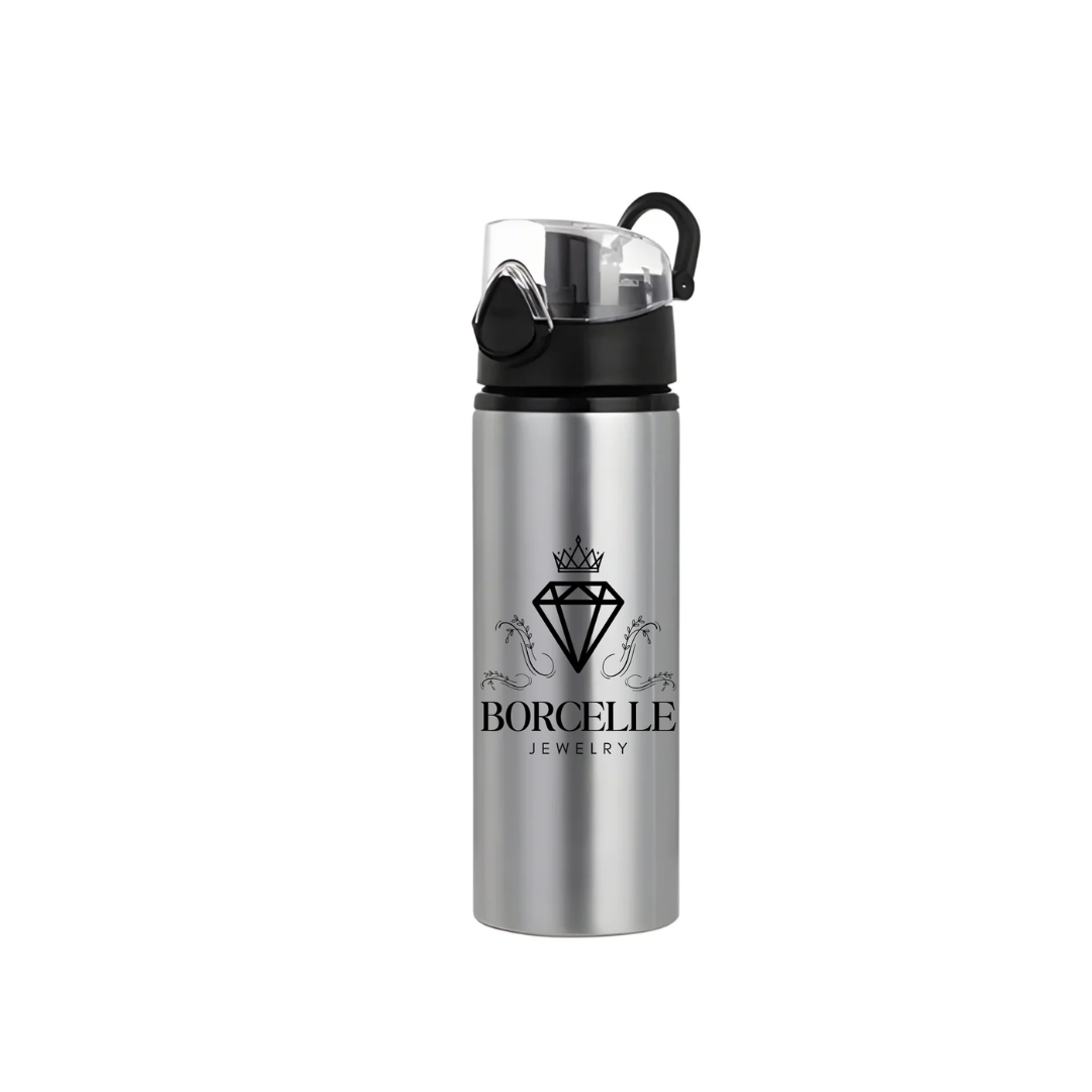 Water Bottle Aluminium 6 Coloured Flip Lid - 750ml