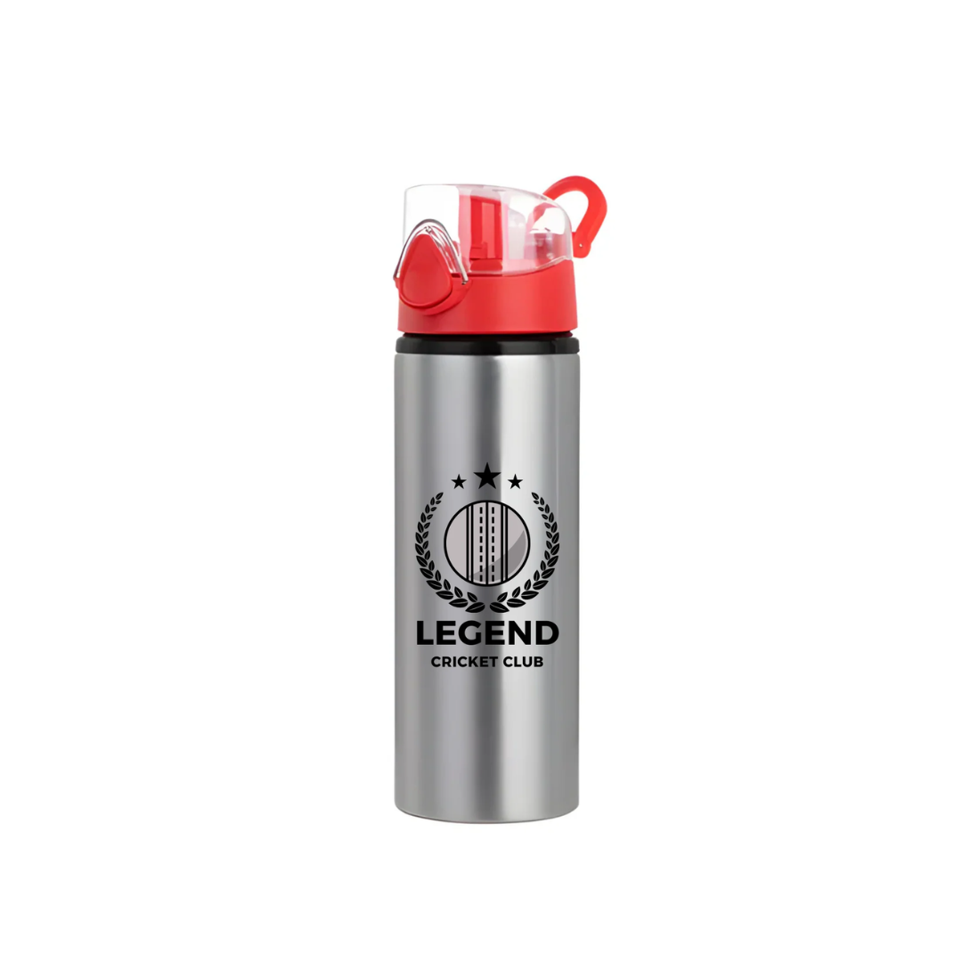 Water Bottle Aluminium 6 Coloured Flip Lid - 750ml