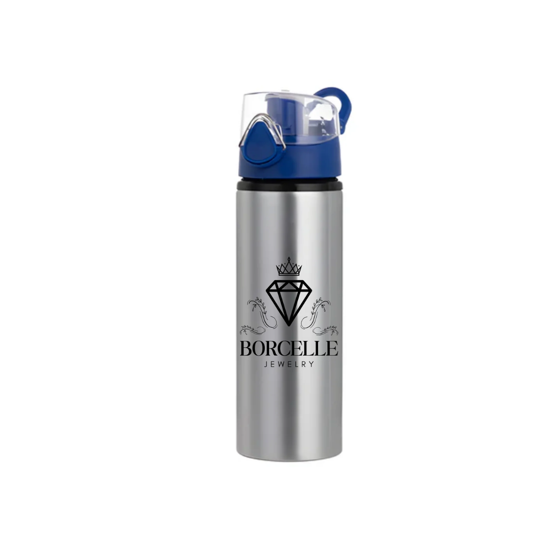 Water Bottle Aluminium 6 Coloured Flip Lid - 750ml