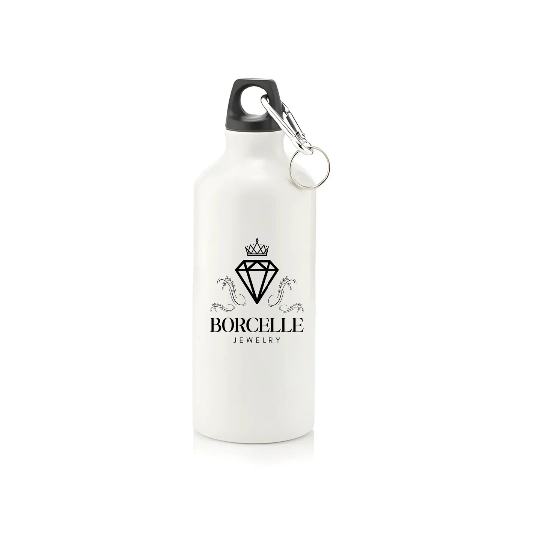 Aluminium Water Bottle With 2 Cap Styles - 600ml