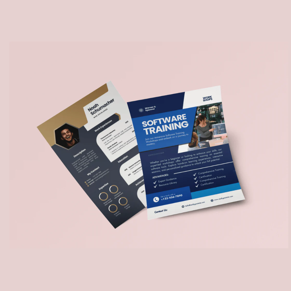 A6 Flyers & Leaflets Bi-Fold  Standard Glossy