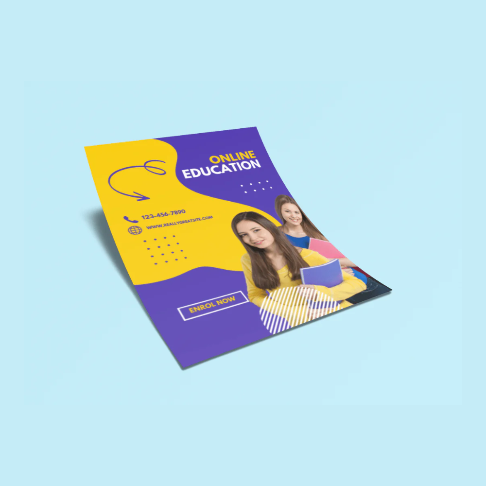 A6 Flyers & Leaflets Bi-Fold  Standard Glossy