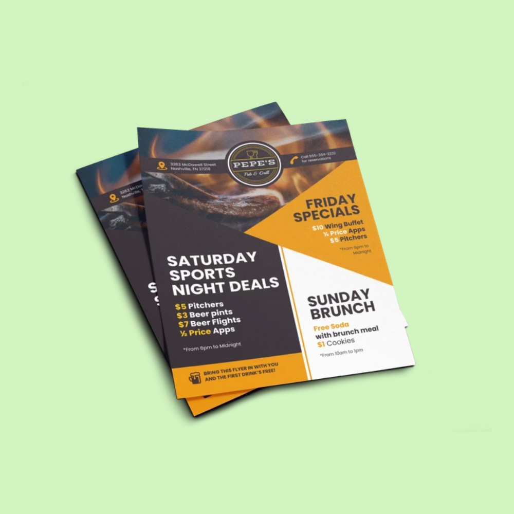 A6 Flyers & Leaflets Bi-Fold  Standard Glossy