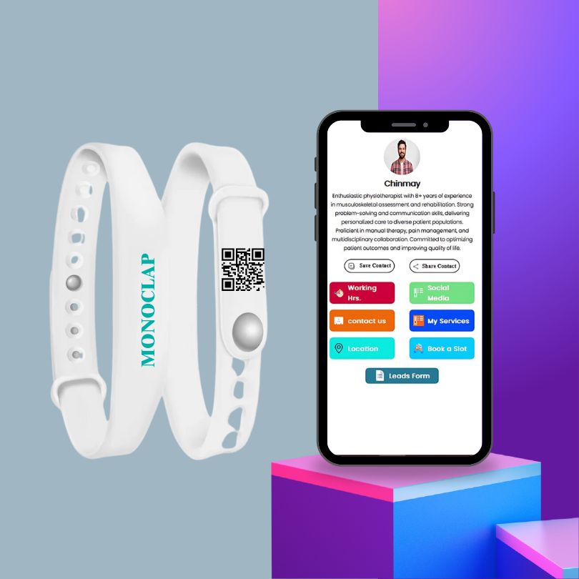 White Wristband | Digital Business Card